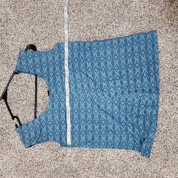 Blue/Aqua Maggie's Organics Tank Top Large Cotton - Picture 5 of 6